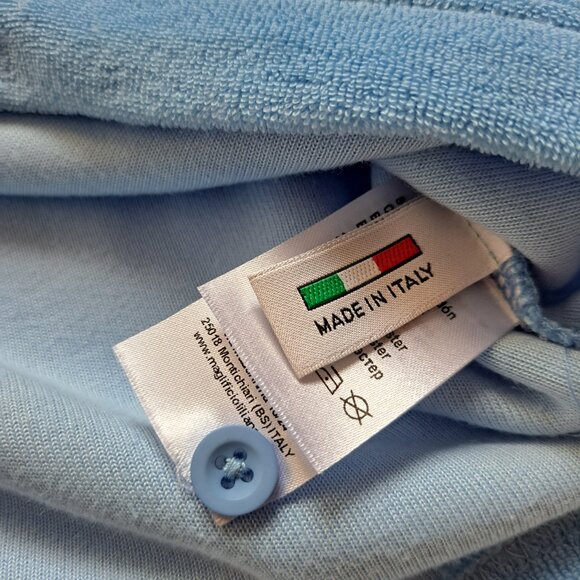 NEW Impulso Italian Light Blue Polo Shirt Size M - Picture 11 of 15